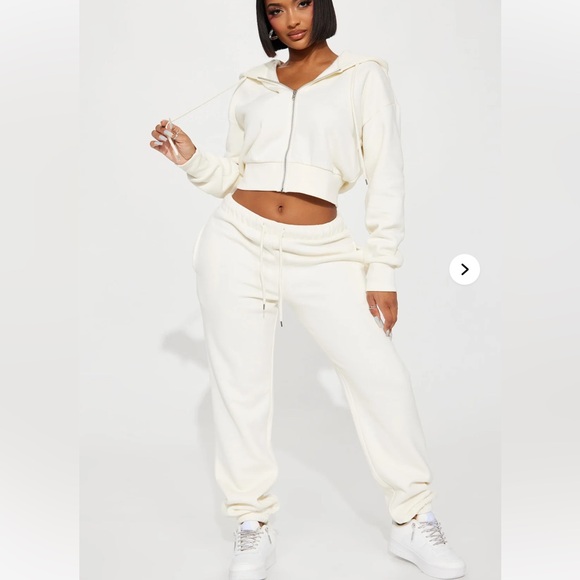 Fashion Nova Pants - Fashion Nova Cream jogger set